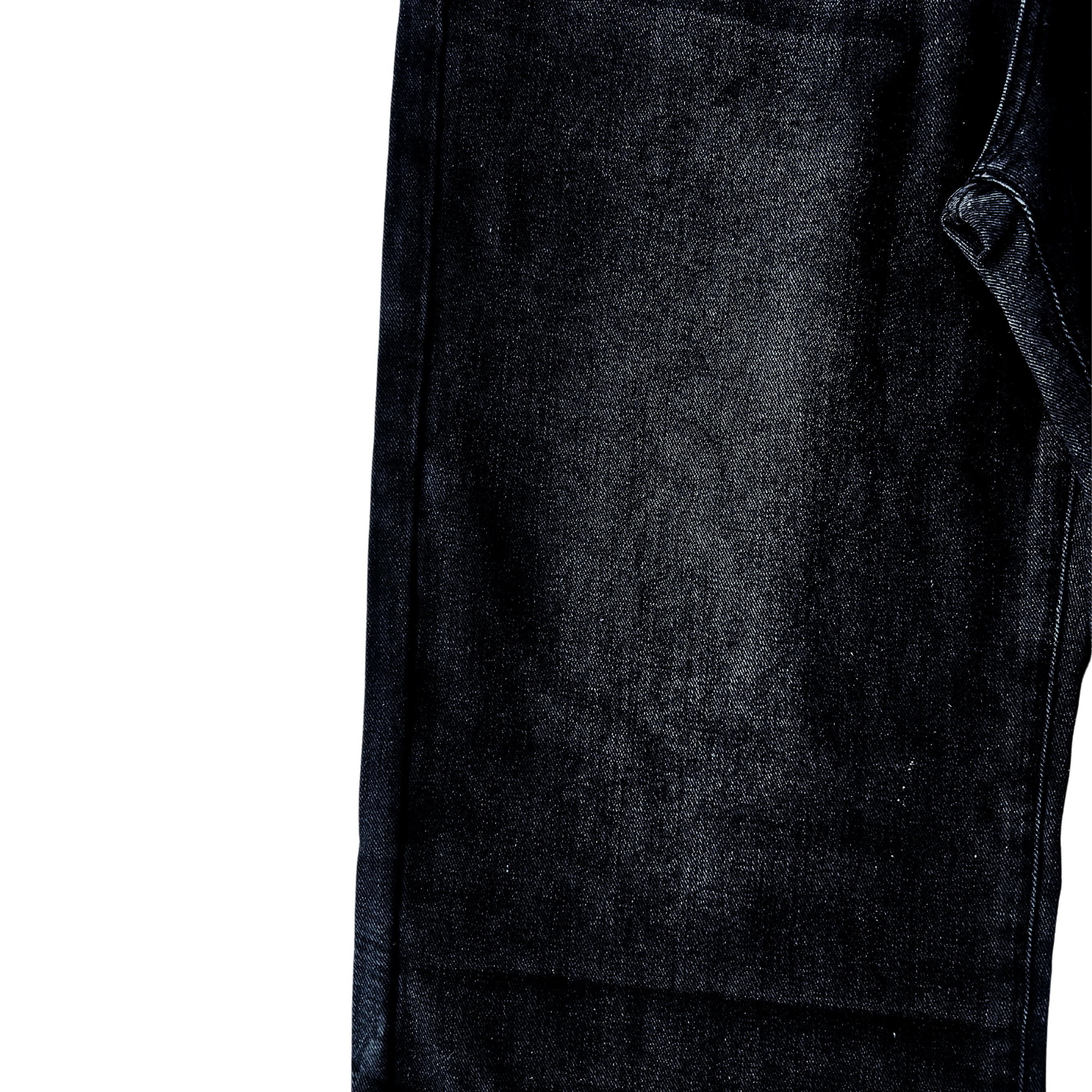 BLACK WIDE LEG LIGHT WASH DENIM JEANS