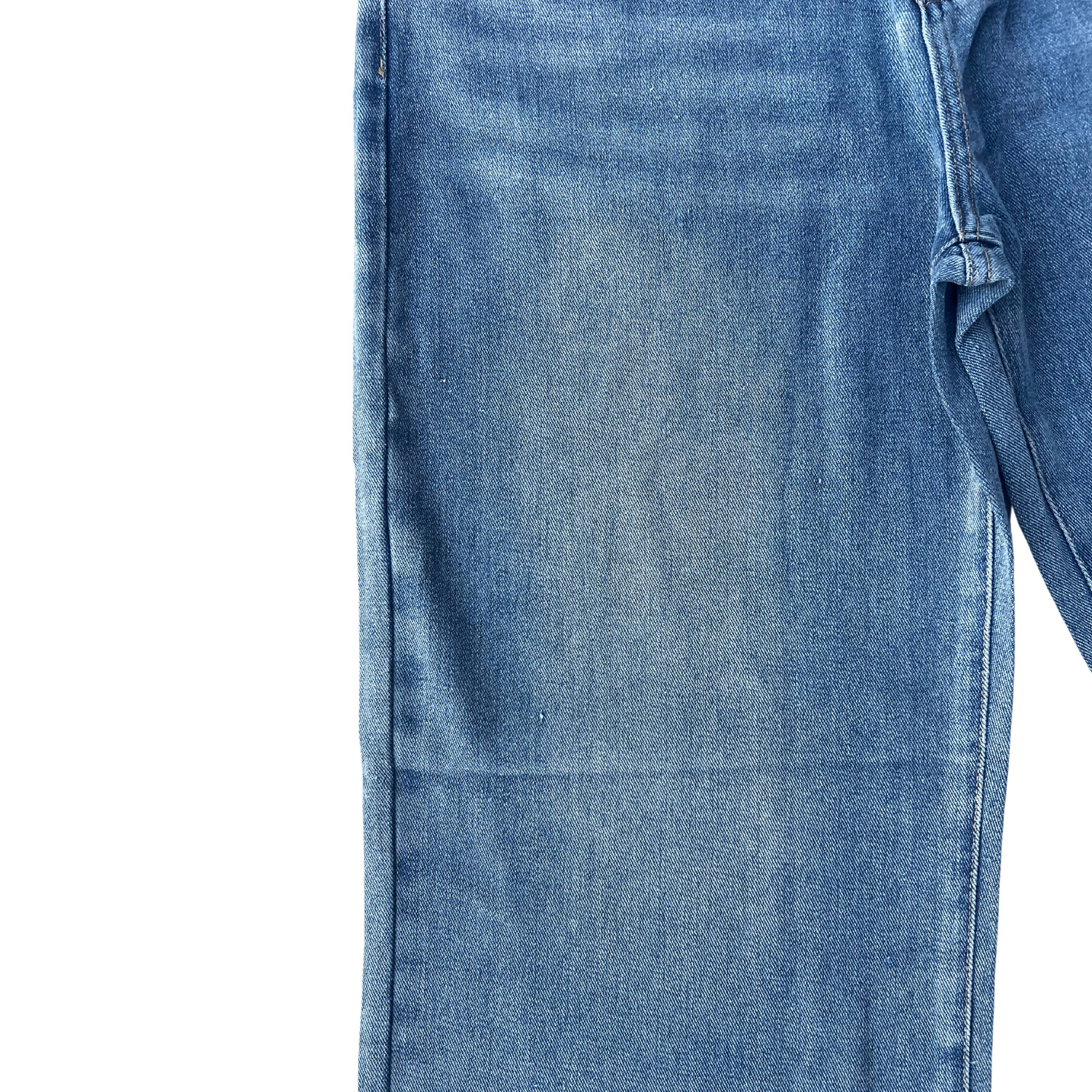 'FADED' BLUE WIDE LEG LIGHT WASH DENIM JEANS