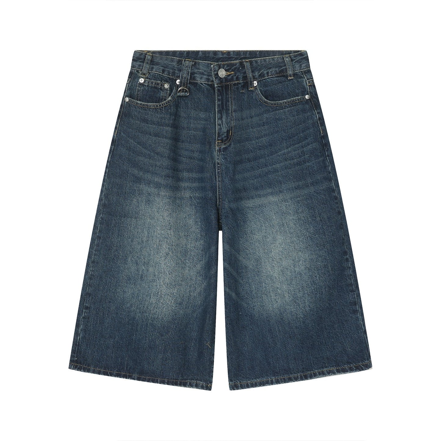 Blue Baggy Jorts Oversized Mid-length