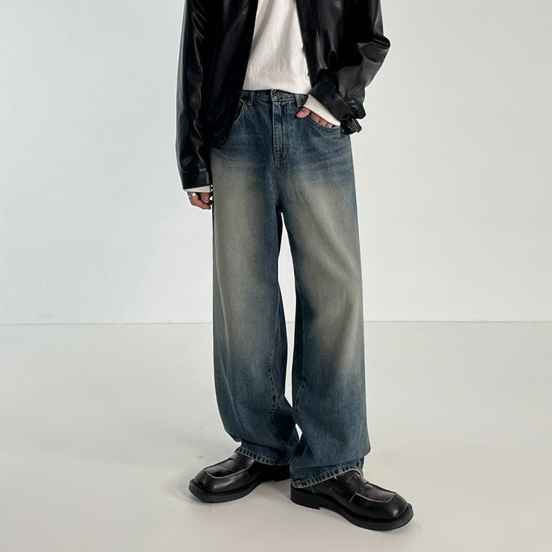 FADED Wide-Leg Baggy Jeans