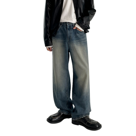 FADED Wide-Leg Baggy Jeans